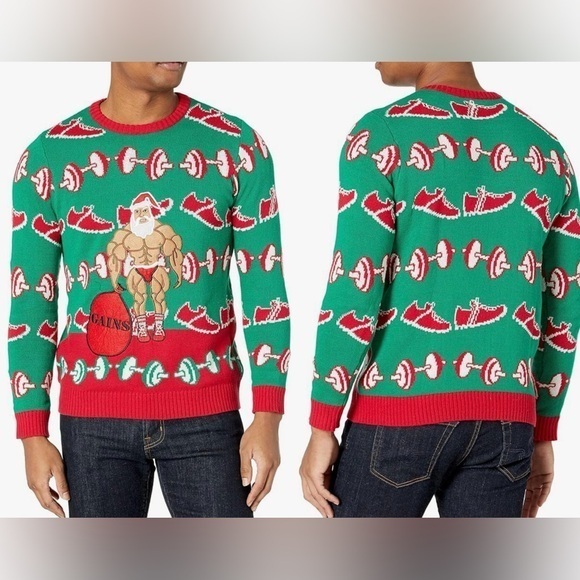 Blizzard Bay Other - Blizzard Bay “Gains Santa” Ugly Christmas Sweater Men’s L – Gym Holiday Party